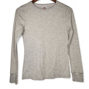 Pro Club Long Sleeve Waffle Knit Top in Gray Size M